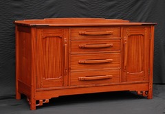 Voorhees Craftsman Custom Greene & Greene Inspired Sepele Sideboard with Ebony pegs